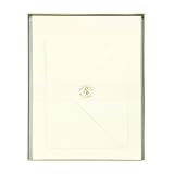 CR Gibson Boxed Stationery With 50 Sheets of Letter Paper and 25 Envelopes, Vanilla (CS81-4)