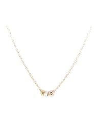 Dogeared 3 Wishes Gold Filled Chain Mixed Metal Stardust Bead Necklace