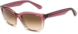 Ray Ban Women's Rb4159 Red Gradient On Yellow Transparent Frame/Brown Gradient Lens Plastic Sunglasses