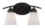 Landmark 67017-2 Tempest 2-Light Bath Bar, 8-Inch, Aged Bronze