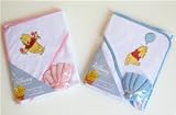 Winnie the Pooh Hooded Towel and Washcloth Set by Disney - Blue