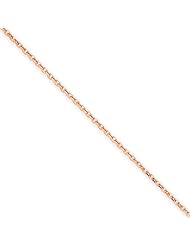 14k Rose Gold 24in 1.4mm D/C Cable Necklace Chain. Metal Wt- 3.53g