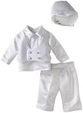 Lauren Madison Baby-boys Infant Double Breasted Diamond Pattern Knit Vest With Pleated Satin Pant