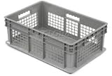 Akro-Mils Straight Container Mesh Sides Solid Base 23-3/4X15-3/4X8-1/4. Package of 4
