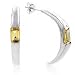 Sterling Silver Citrine Half hoop Earrings