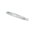 14K White Gold Twisted Bangle Bracelet - 7 inches