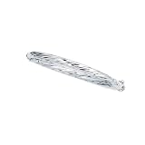 14K White Gold Twisted Bangle Bracelet - 7 inches