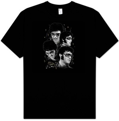 Elvis Presley FACES COLLAGE Classic Rock T-shirt