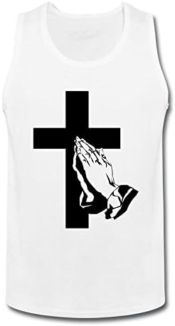 DIY GG Hands Rosary Cross Jesus Sleevesless Tank Top for Mens