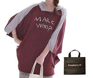 (ラズベリーパイ)RaspberryPi ガーリー ドルマンスリーブ スウェット パーカー オリジナルエコバッグセット xx145rp