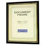 Gallery Solutions Black and Gold Document Frame, 8-1/2 by 11-Inch