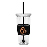 MLB Baltimore Orioles 22-Ounce Insulated Straw Tumbler with Sleeve
