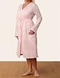 Motherhood Maternity: Long Sleeve V-neck Empire Waist Nursing Nightgown And Robe