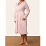 Motherhood Maternity: Long Sleeve V-neck Empire Waist Nursing Nightgown And Robe