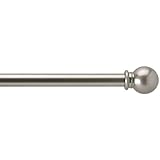 Room Essentials Ball Cafe Drapery Rod - Nickel (28-48