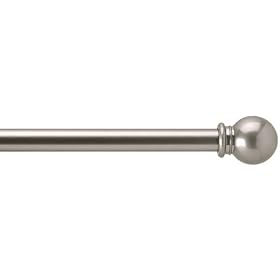 Room Essentials Ball Cafe Drapery Rod - Nickel (84-120") by Room Essentials