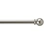 Room Essentials Ball Cafe Drapery Rod - Nickel (48-84")