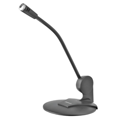 Desktop Stand Microphone with 3.5mm Jack Connector | Sleek Stylish Adjustable MIC for Online Chat Talk Video Conferencing Gaming | Computing Audio Accessories by iChoose®