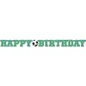 Happy Birthday Fußball Papiergirlande Partydeko