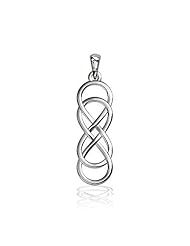 Small Double Infinity Symbol Charm, Best Friends Forever Charm, Sisters Charm, 4.5mm x 13.5mm in Sterling Silver