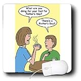Rich Diesslins Funny General Cartoons - Fathers Day discussion between mother and son - Mouse Pads