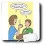 Rich Diesslins Funny General Cartoons - Fathers Day discussion between mother and son - Mouse Pads