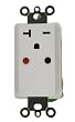 Leviton 6298-W Dhc 20-Amp, 250V, NEMA 6-20R, Single Receptacle Receiver, 1-Way Communication, White