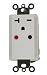 Leviton 6298-W DHC 20-Amp, 250V, NEMA 6-20R, Single Receptacle Receiver, 1-Way Communication, White
