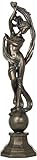 Draped Woman Atop Sphere Cast Resin Sculpture Draped Woman Atop Sphere Cast Resin Sculpture