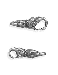 Elephant Face Clasp for Charm Bracelets and Necklaces Sterling Silver
