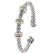 14K and Silver Diamond Cuff D.23ctw