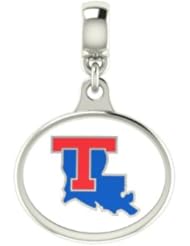 Louisiana Tech Collegiate Drop Charm Fits Most European Style Bracelets Including Chamilia, Zable, Troll and More. High Quality Bead in Stock for Fast Shipping.