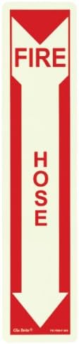 JessupGlo Brite Fire Hose Sign (4-Inch x 18-Inch)