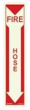 31S noceW0L. SL160  Jessup FS 7520 F 203 Fire Hose   Sign, Red Letters on Photoluminescent Background, 4 by 18 Inch
