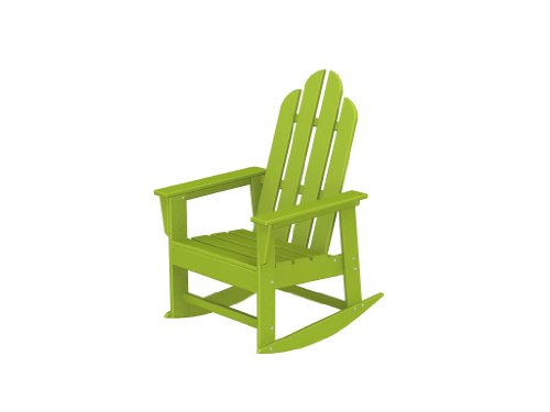 Polywood Long Island Adirondack Rocking Chair Color: Lime