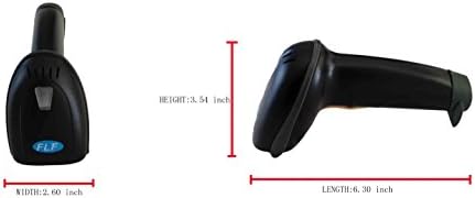 FlatFin 2.4GHz Handheld Wireless USB Automatic Laser Barcode Scanner Reader Point Of Sale and Inventory and For Bussiness and PC Latop