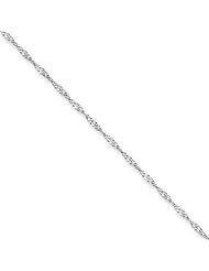14K White Gold 1.7mm Singapore Chain Necklace