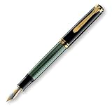 Pelikan Souveran M1000 Black/Green Fountain Pen- Extra Fine
