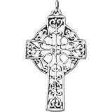 Sterling Silver Celtic Cross Pendant (Made in the Holy Land)