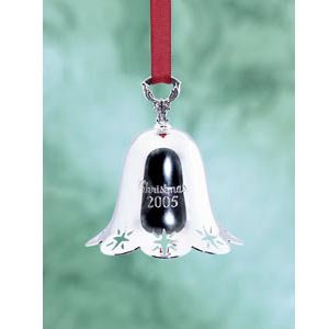 #!Cheap Towle Silversmiths 2005 Silver Plate Annual Bell Ornament