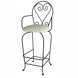 IMAGE OF French Quarter Swivel Barstool Fabric: Sea Spray, Metal Finish: Antique Bronze
