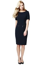 Slash Neck Military Shift Dress