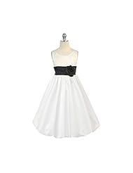 Girls Sateen/Taffeta Flower-Girl Dress  With a Sash 