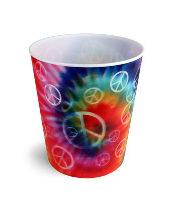 Peace Baby Holographic Peace Sign Retro Wastebasket