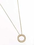  : 1/10 Carat 14K Yellow Gold Diamond Circle Necklace
