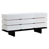 Nurseryworks Modern 3 Wide Dresser Changing Table In Dark Pine
