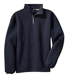 NEW Port Authority Signature - Sueded Finish 1/4 Zip Sweatshirt Navy-M
