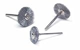 MOUNTED WHEEL BRUSH 1" DIAMETER STEEL 1/8" MANDREL BOX OF 12
