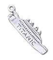 Solid Sterling Silver Titanic Charm