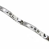 316L Stainless Steel Bracelet with laser cut design. Width: 8mm Length: 8.5